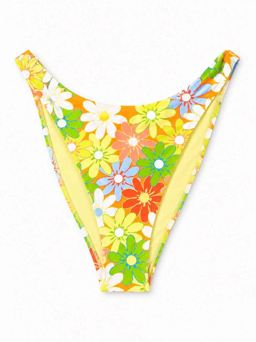 wild fable Floral High-Cut Bikini Bottoms in Yellow, Green, Orange, Blue, White